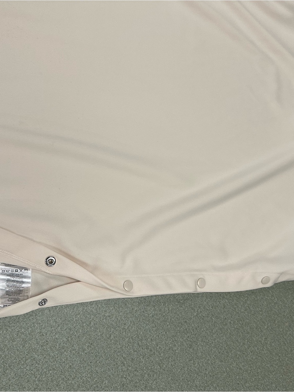 Adidas Cream Sleeveless V-Neck Tank with Brown Trim (with snap sides) - Picture 4 of 4